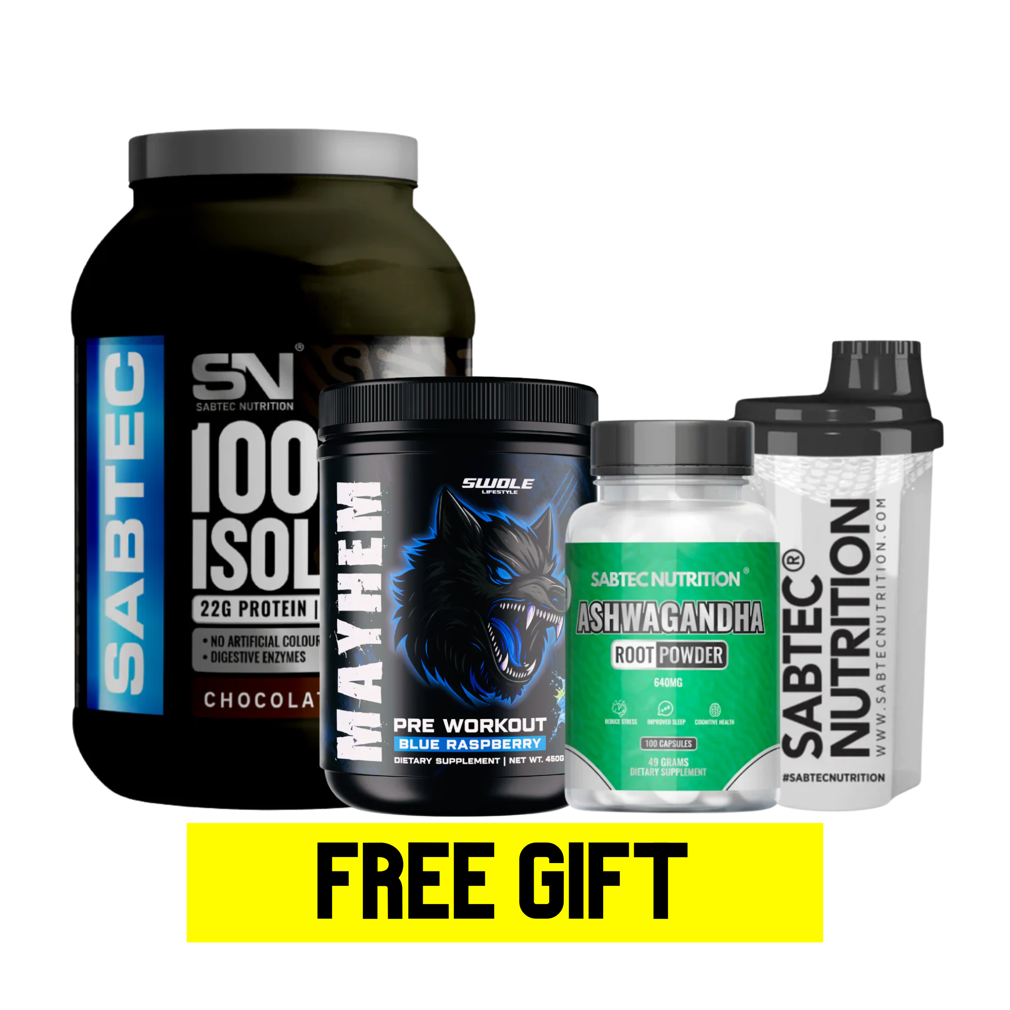 Sabtec Nutrition Whey Isolate 2kg Bundle