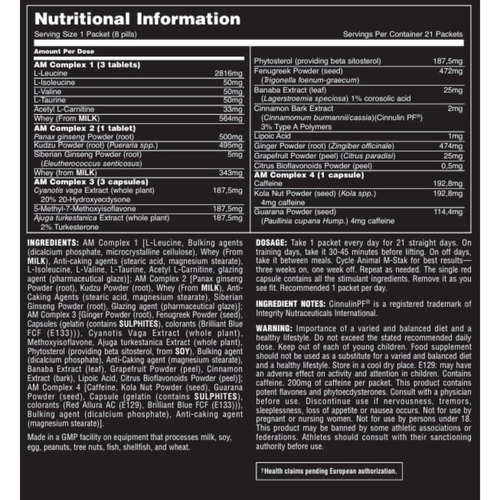Animal M-Stak 21 Packs